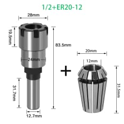 1/4" 8mm 1/2" Shank ER Router Bit Extension Rod Collet Engraving Machine Extension Milling Cutter for Wood
