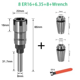 1/4" 8mm 1/2" Shank ER Router Bit Extension Rod Collet Engraving Machine Extension Milling Cutter for Wood
