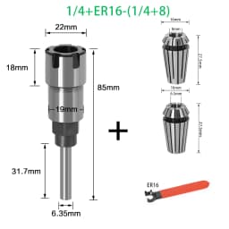 1/4" 8mm 1/2" Shank ER Router Bit Extension Rod Collet Engraving Machine Extension Milling Cutter for Wood