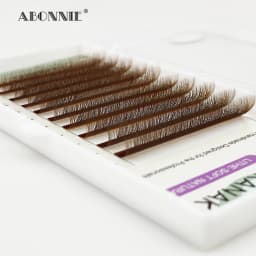 LAKANAKU High Quality YY Brown Lashes Premium Matte Individual Eyelash Faux Mink Y Volume Trays
