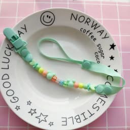 Pacifier Clips Handmade Holder Chain Silicone Pacifier Chains 5 Star Baby Teether Teething Chain Baby Gifts Girls Boys Chains