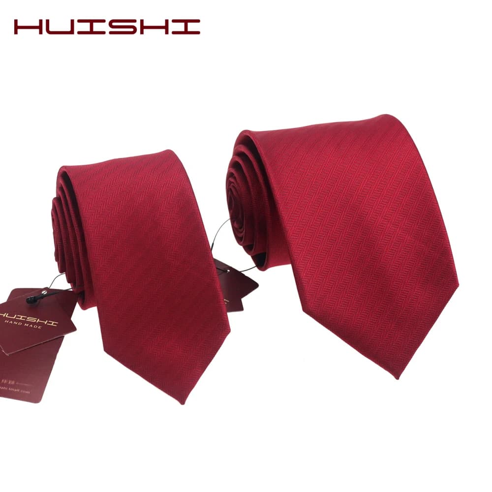Dress Shirt Necktie 100% Waterproof Red Color Man Gift Scarves Evening Dress Solid Journalist Suit Neck Ties Wedding Accessories