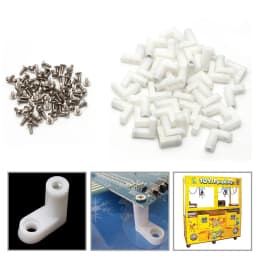 Top Quality 40Pcs/Set L Type PCB Mounting Feet with Screw Compatible for Arcade JAMMA MAME Game Board