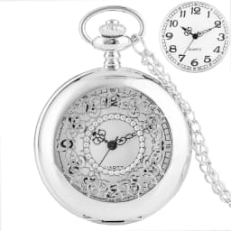 Exquise Starry Blue Dial Pendant Bronze Hollow Case Quartz Pocket Watch Roman Numerals Retro Watches Souvenir Gift for Men Women