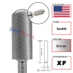 RolinStar 5.35 Small Round Top Barrel Gold Carbide Manicure Nail Drill Bit File Accessories 8 Different