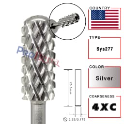 RolinStar 5.35 Small Round Top Barrel Gold Carbide Manicure Nail Drill Bit File Accessories 8 Different
