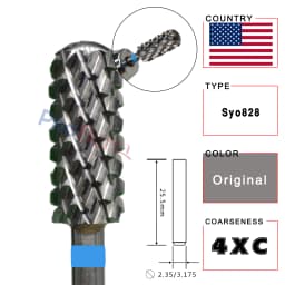 RolinStar 5.35 Small Round Top Barrel Gold Carbide Manicure Nail Drill Bit File Accessories 8 Different