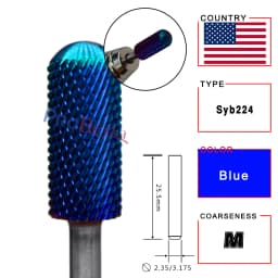 RolinStar 5.35 Small Round Top Barrel Gold Carbide Manicure Nail Drill Bit File Accessories 8 Different