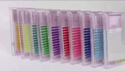 Colour Lash Extension Red Purple Blue Pink White Brown Flu Color False Individual Eyelash Extension Silk Russian Volume Lashes