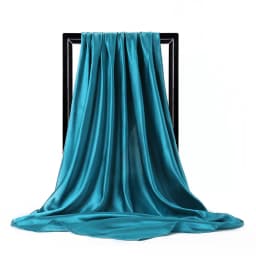 High Quality 90*90cm Square Silk Scarf  Female Plain Shawls and Wrap Office Lady Hair Neck Foulard India Muslim Headscarf Pareo