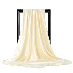 High Quality 90*90cm Square Silk Scarf  Female Plain Shawls and Wrap Office Lady Hair Neck Foulard India Muslim Headscarf Pareo