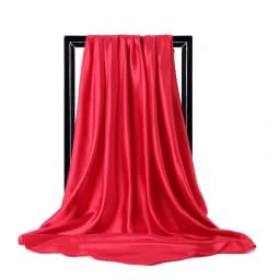 High Quality 90*90cm Square Silk Scarf  Female Plain Shawls and Wrap Office Lady Hair Neck Foulard India Muslim Headscarf Pareo