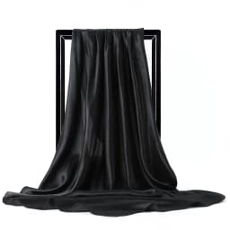 High Quality 90*90cm Square Silk Scarf  Female Plain Shawls and Wrap Office Lady Hair Neck Foulard India Muslim Headscarf Pareo