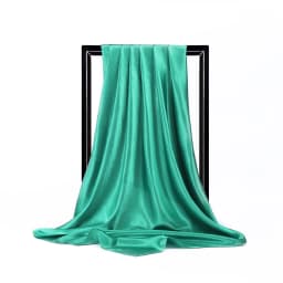 High Quality 90*90cm Square Silk Scarf  Female Plain Shawls and Wrap Office Lady Hair Neck Foulard India Muslim Headscarf Pareo