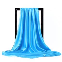 High Quality 90*90cm Square Silk Scarf  Female Plain Shawls and Wrap Office Lady Hair Neck Foulard India Muslim Headscarf Pareo