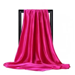 High Quality 90*90cm Square Silk Scarf  Female Plain Shawls and Wrap Office Lady Hair Neck Foulard India Muslim Headscarf Pareo