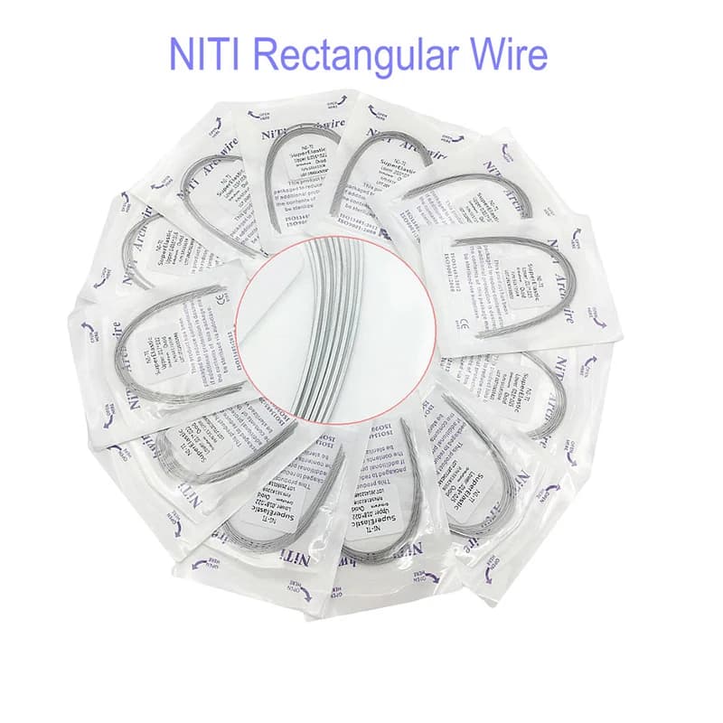 1 Bag Dental Orthodontic Archwires Super Elastic Niti Rectangular Ovoid Wire Dentistry Materials