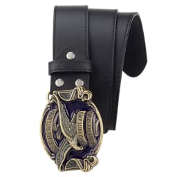 Eagle Belt for Men Jeans ONLY OUTLAWS WILL HAVE GUNS Metal Buckle Cowboy
