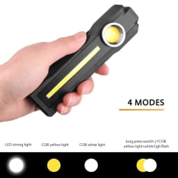 Magnetic COB Flood Working Light Portable LED Flashlight USB Rechargeable 4 Lighting Modes Emergency Torch Repair Lamp With Hook