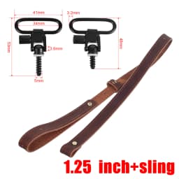 1.25/1.35 inch Tactical Genuine Leather Sling Strap for Ruger Remington 870 Adjustable Shoulder Strap Sling Hunting Accessories