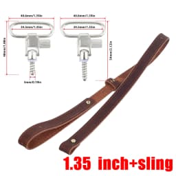 1.25/1.35 inch Tactical Genuine Leather Sling Strap for Ruger Remington 870 Adjustable Shoulder Strap Sling Hunting Accessories
