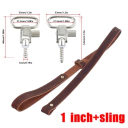 1.25/1.35 inch Tactical Genuine Leather Sling Strap for Ruger Remington 870 Adjustable Shoulder Strap Sling Hunting Accessories