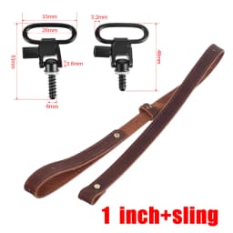 1.25/1.35 inch Tactical Genuine Leather Sling Strap for Ruger Remington 870 Adjustable Shoulder Strap Sling Hunting Accessories