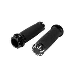 Motorcycle 1.25'' Universal Rubber Hand Grips CNC Handlebar For Harley Sportster 883 1200 Iron XL VRSC Touring Dyna Softail