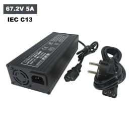 67.2V 3A 5A Li-ion Fast Charger 16S 60V 3A Lithium 20AH 30AH Battery Chargers 3PIN IEC C13 Connector