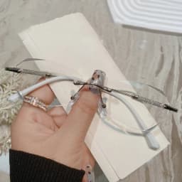 Diamond Cutting Rimless Ladies Myopia Glasses Anti Blue Light Minus Eyeglasses Finished Prescription Near Sight Eyewear Diopter