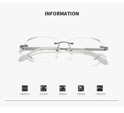Diamond Cutting Rimless Ladies Myopia Glasses Anti Blue Light Minus Eyeglasses Finished Prescription Near Sight Eyewear Diopter