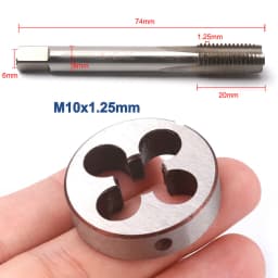 M10/M12/M14/M16/M15/M18/M20 Screw Thread Metric Tap Die Set Right Hand HSS Machine Threading Taper Plug Round Threading