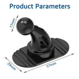 Untoom 17mm Ball Head Base Universal Sticker Base Car Phone Holder 360° Rotation Car Dashboard Cell Phone Mount Accessories