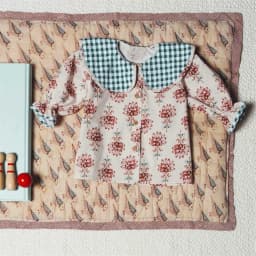 1-6Yrs Girls Floral Blouse Fall Full Water Lily Printing Patern Half Short Length Sleeve Kids Shirt for Girls Clothes Tops