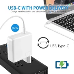 PD 30W 60W 87W 96W USB C Charger Power Adapter for MacBook Pro 16, 15, 13 inch, New Air 13 inch 2020/2019/2018,Works with Type C