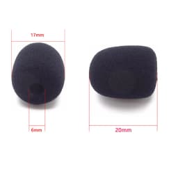 10pcs 6mm Mini Headset Microphone Cover Sponge Foam Windscreen Replacement Lavalier Gooseneck Conference Mic Cover