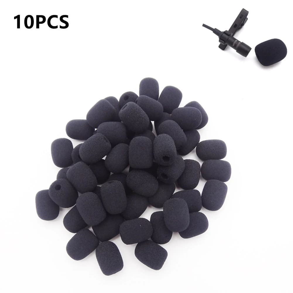 10pcs 6mm Mini Headset Microphone Cover Sponge Foam Windscreen Replacement Lavalier Gooseneck Conference Mic Cover