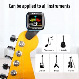 JOYO JMT-03 Guitar Tuner 360 Degree Rotatable Clip-on TAP Tempo Metronome Function Electronic Tuner for Guitar Bass Ukulele