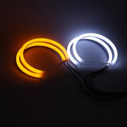 White & Amber Dual color Cotton LED Angel eyes kit ring DRL for BMW 3 series E46 sedan touring wagon coupe compact 1998-05