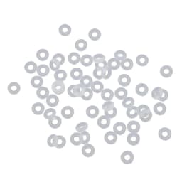 100Pcs Silicone Rubber Stoppers Ring Bead Charms Bracelets Compatible for Use Alone or with Clip Lock Spacer Charm Beads