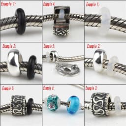 100Pcs Silicone Rubber Stoppers Ring Bead Charms Bracelets Compatible for Use Alone or with Clip Lock Spacer Charm Beads