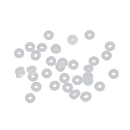 100Pcs Silicone Rubber Stoppers Ring Bead Charms Bracelets Compatible for Use Alone or with Clip Lock Spacer Charm Beads