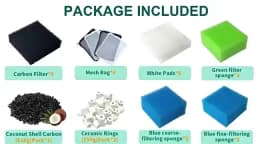 Home 1 Set Compatible Aquarium Filter for Juwel Compact / Bioflow 3.0 (2 x Fine, 1 x Coarse, 1 x Nitrate, 2 x Carbons, 5 x Poly)