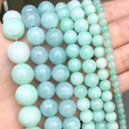 Natural Stone Blue Turquoises Agates Tiger Eye Lapis Lazuli Amazonite Round Beads For Jewelry Making DIY Bracelet Accessories