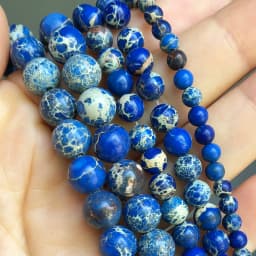 Natural Stone Blue Turquoises Agates Tiger Eye Lapis Lazuli Amazonite Round Beads For Jewelry Making DIY Bracelet Accessories