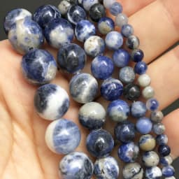 Natural Stone Blue Turquoises Agates Tiger Eye Lapis Lazuli Amazonite Round Beads For Jewelry Making DIY Bracelet Accessories