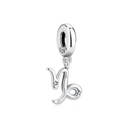 Original 925 Sterling Silver Charms Beads 12 Zodiac A-Z Letters Virgo Aries Fit Brand Bracelets Necklaces Jewelry For Women