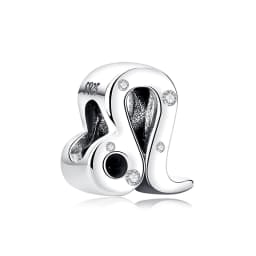 Original 925 Sterling Silver Charms Beads 12 Zodiac A-Z Letters Virgo Aries Fit Brand Bracelets Necklaces Jewelry For Women