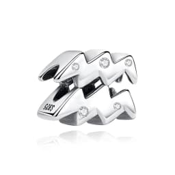 Original 925 Sterling Silver Charms Beads 12 Zodiac A-Z Letters Virgo Aries Fit Brand Bracelets Necklaces Jewelry For Women