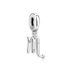 Original 925 Sterling Silver Charms Beads 12 Zodiac A-Z Letters Virgo Aries Fit Brand Bracelets Necklaces Jewelry For Women